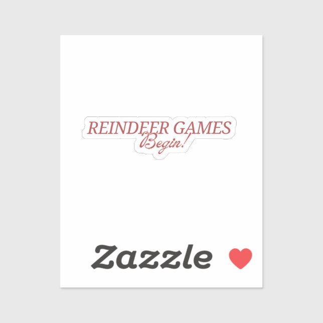 Rentierspiele beginnen! Aufkleber (Blatt)
