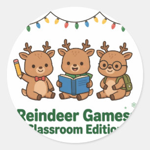 Rentierspiele: Klassenzimmer Edition Aufkleber