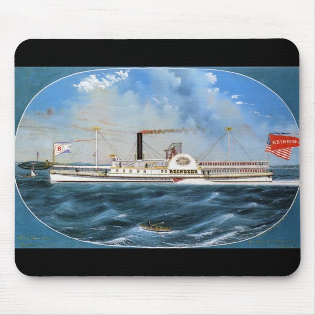 Rentiersteamboat 1850 mousepad (Vorne)