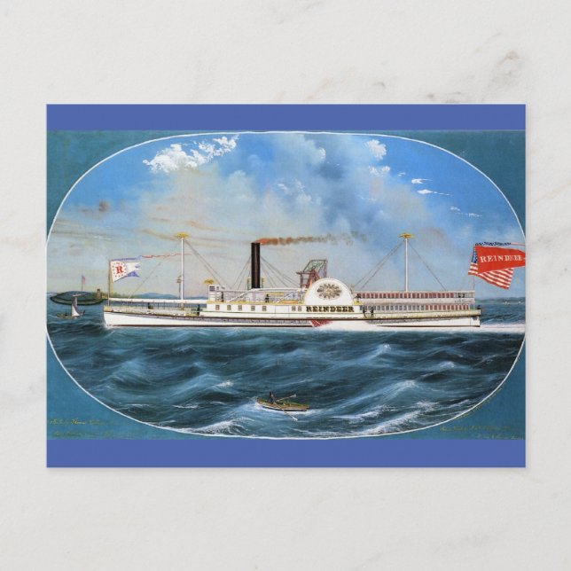 Rentiersteamboat 1850 postkarte (Vorderseite)