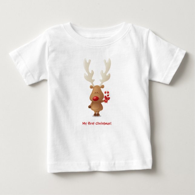 Rentiertee Baby T-shirt (Vorderseite)