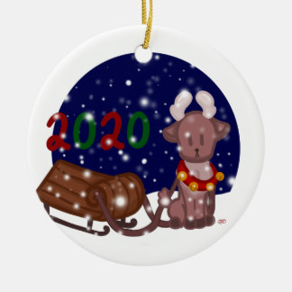 Rentierverzierung Keramik Ornament
