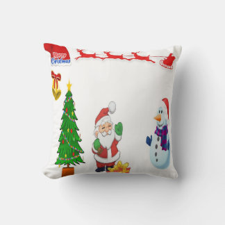 Rentierwagen des Weihnachtsmanns Kissen