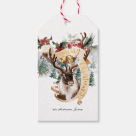 Rentierzucht | Frohe Weihnachten Geschenkanhänger