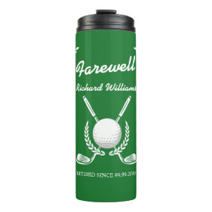 Rentirement Golf Clubs Wreath Themed Party Thermosbecher