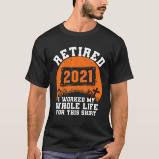 Rentner 2021 Renten Humor Halloween Vintage Retro T-Shirt