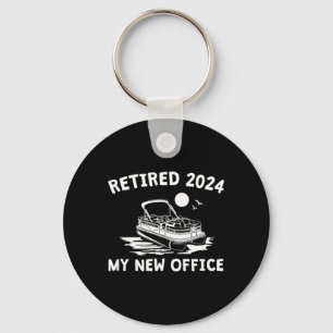 Rentner 2024 - Mein neues Büro Lustiges Pontoonboo Schlüsselanhänger