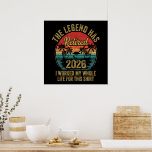 Rentner 2026 Arbeite Mein Ganzes Leben Dafür Poster