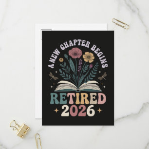 Rentner 2026 Ein neues Kapitel beginnt Einladungspostkarte