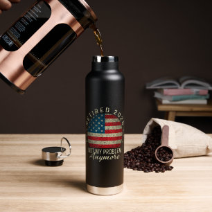 Rentner 2026 nicht mehr mein Problem US-Flagge Trinkflasche