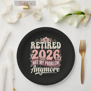 Rentner 2026 Nicht Mein Problem Mehr Floral Pappteller