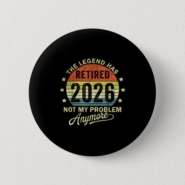 Rentner 2026 Ruhestand 2026  Button (Vorderseite)