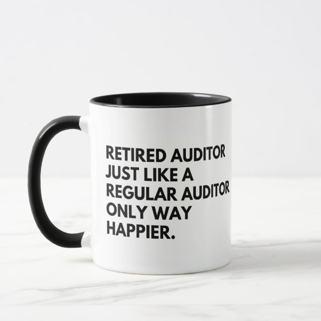 Rentner Auditor Funny Retirement Tasse (Links)