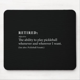 Rentner Definition Pickleball Liebhaber Ruhestand Mousepad
