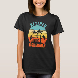Rentner Fischer Lustig Angeln Glückliche Pensionie T-Shirt