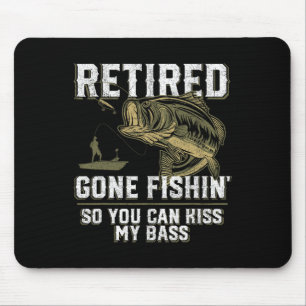 Rentner Gone Fishin' Lustig Byss Angeln Fischer  Mousepad