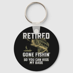 Rentner Gone Fishin' Lustig Byss Angeln Fischer  Schlüsselanhänger
