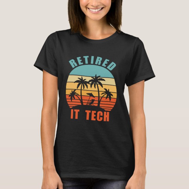 Rentner IT-Techniker  Computer-Geek Frohe Rente T-Shirt (Vorderseite)