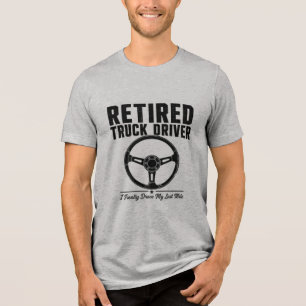 Rentner-LKW-Fahrer-Shirt - Ich fuhr endlich meinen Tri-Blend Shirt