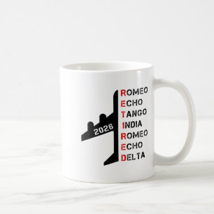 Rentner-Los 2026 phonetisches Alphabet Rentner-Ges Kaffeetasse
