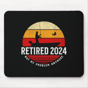 Rentner Lustiger Angelsport Ruhestand Retro Nicht Mousepad