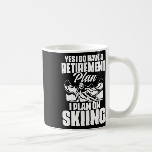 Rentner Lustiger Ruhestand Rentner Rente Skifahren Kaffeetasse