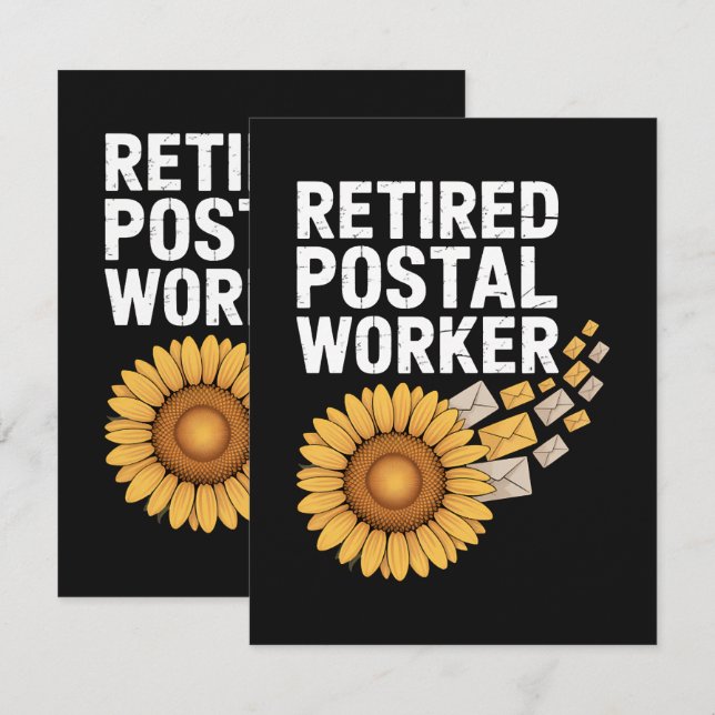 Rentner Postmitarbeiter Dankeskarte (Vorne/Hinten)