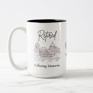Rentner-Reisender-Geschenktasse Zweifarbige Tasse