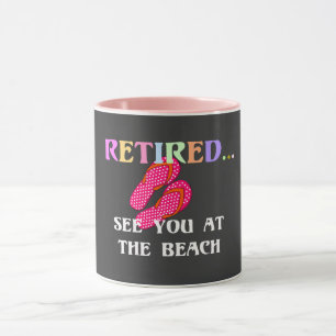 Rentner...Sehen wir uns am Strand Tasse