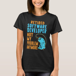 Rentner Softwareentwickler Angeln Ruhestand T-Shirt