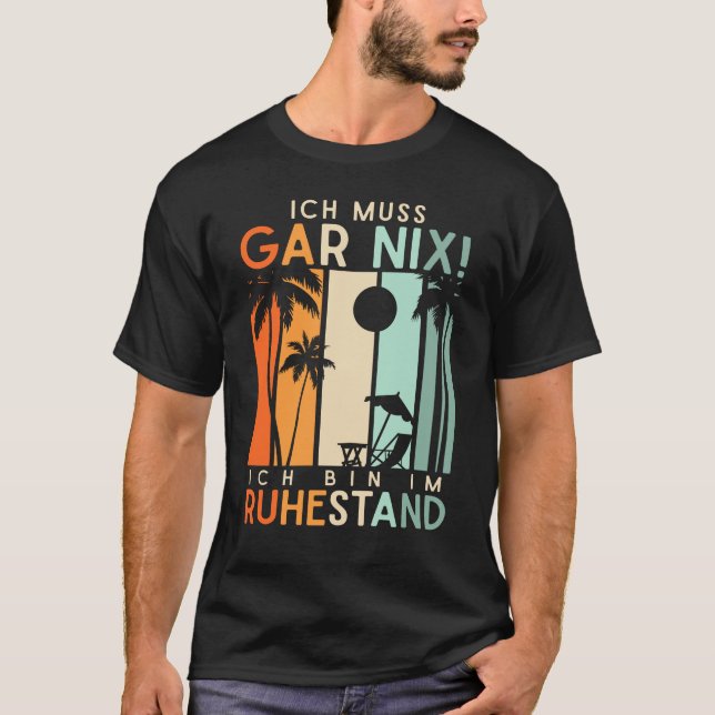 Rentner Urlaub Strand Ruhestand Rente T-Shirt (Vorderseite)