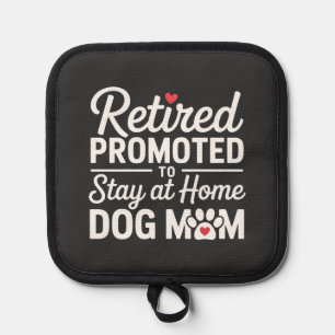 Rentnerin Hunde-Mama Lustiger Hundebesitzer Frau Topflappen