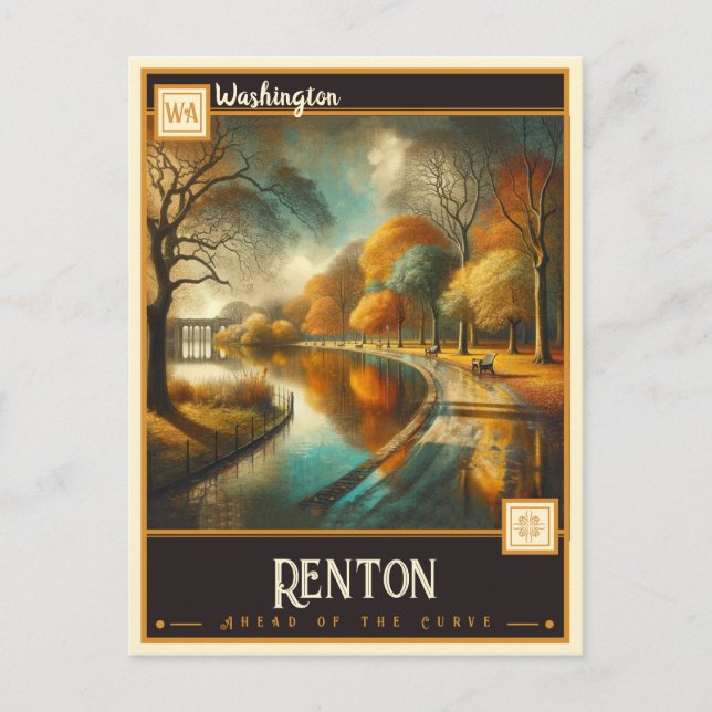 Renton, Washington| Vintag Postkarte (Vorderseite)