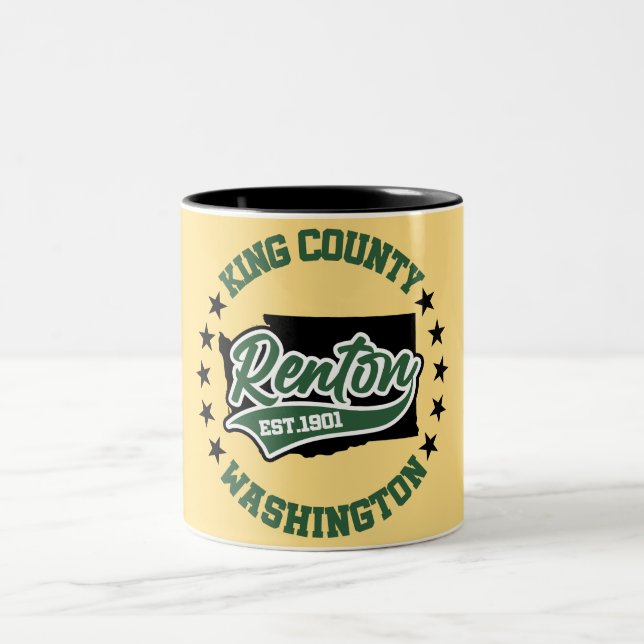 Renton, Washington Zweifarbige Tasse (Mittel)