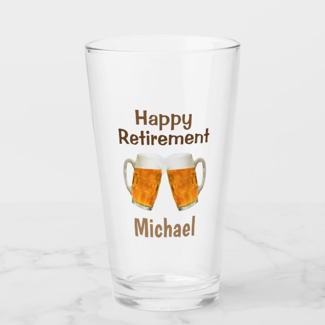 Renty Happy Cheers Beer Individuelle Name Glas (Vorderseite)