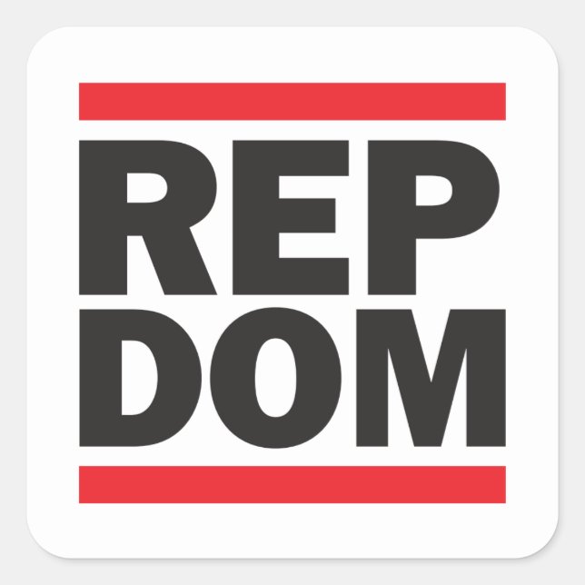 REP DOM Square Stickers (Vorderseite)