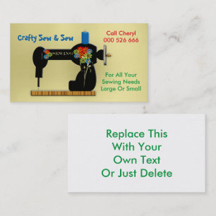 Réparateurs de couture artisanaux Carte de visite 