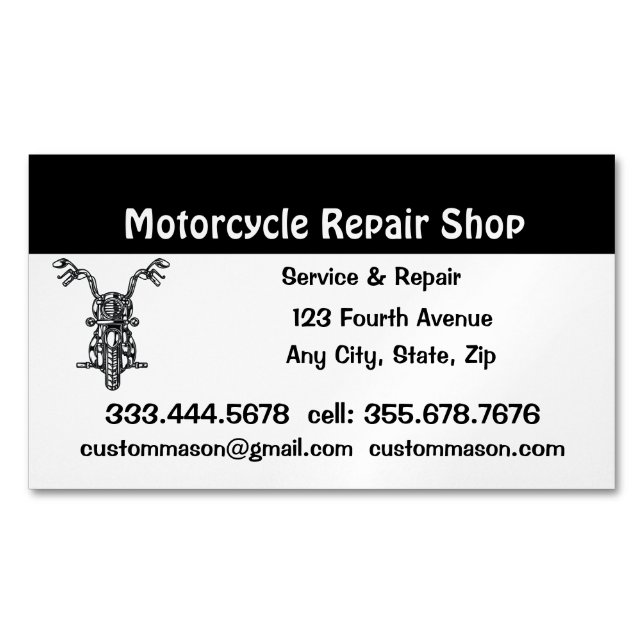 Réparation et service de moto Carte de visite (devant)