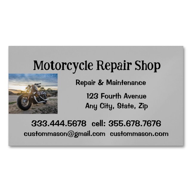 Réparation et service de moto Carte de visite (devant)