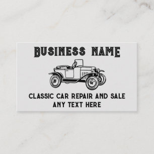 Réparation et vente de voiture classique Carte de 