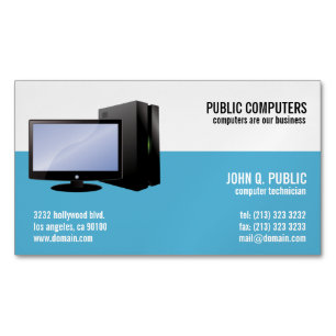 Réparation informatique Cartes de visite magnétiqu