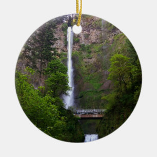 Reparatur der Multnomah Falls Bridge, OR Keramik Ornament