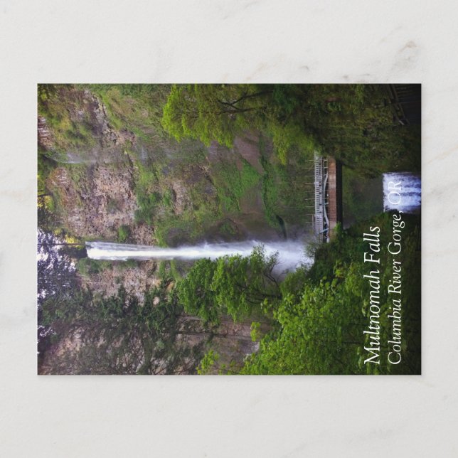 Reparatur der Multnomah Falls Bridge, Oregon Postkarte (Vorderseite)