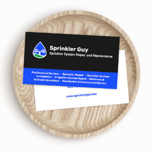 Reparatur und Installation von Sprinkleranlagen Visitenkarte