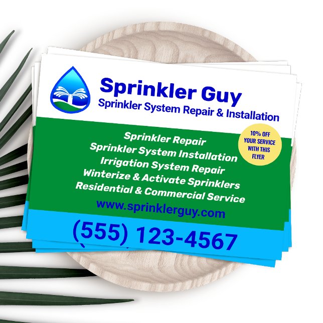 Reparatur und Installation von Sprinklern Flyer (Von Creator hochgeladen)