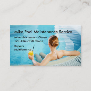 Reparatur und Wartung des Swimmingpools Visitenkarte