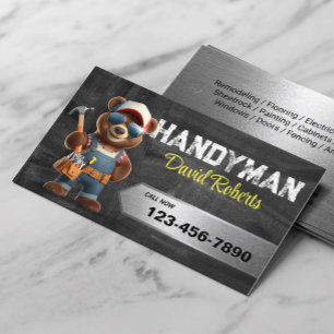 Reparatur und Wartung von Handyman Bear House Visitenkarte