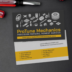 Reparatur von Auto - Mechanische Visitenkarte