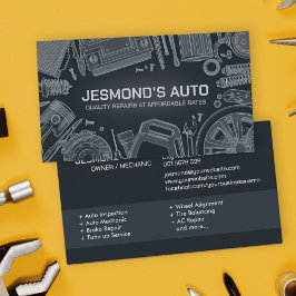 Reparatur von Auto - Mechanische Visitenkarte