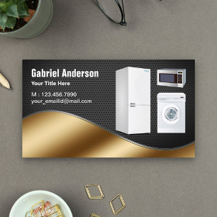 Reparatur von Black Mesh Gold Zuhause-Geräten Visitenkarte